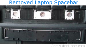 Laptop spacebar key