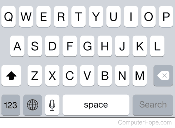 Apple iPhone keyboard