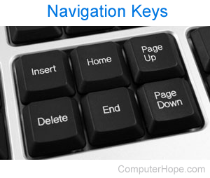Page up and page down key